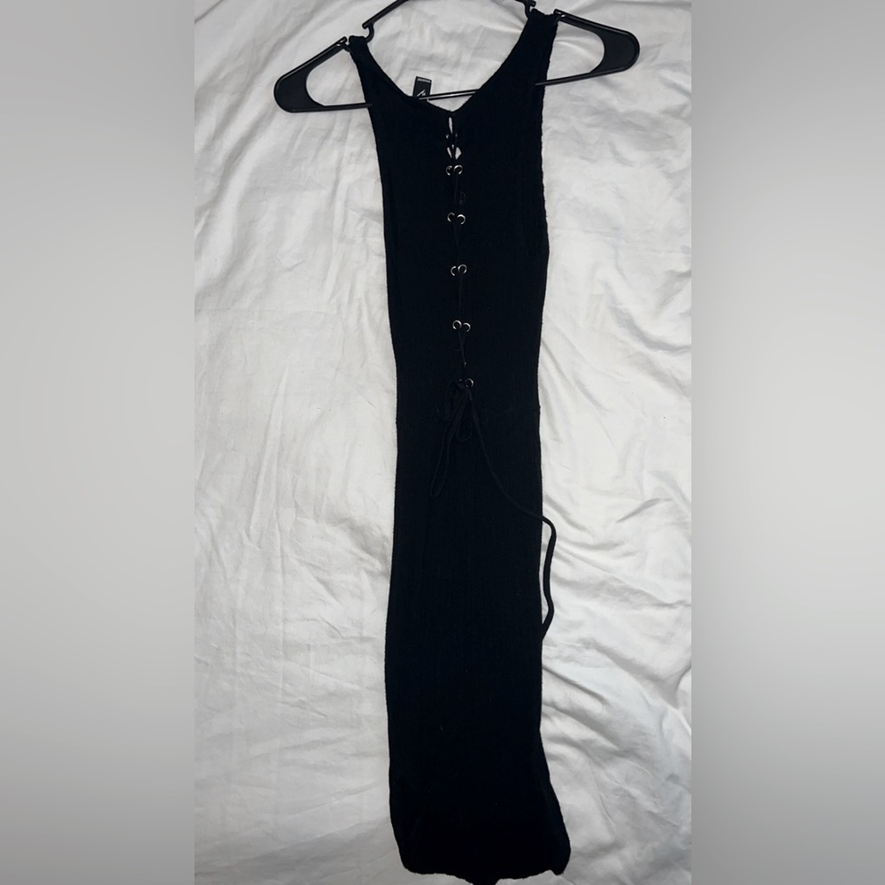 Black mini dress